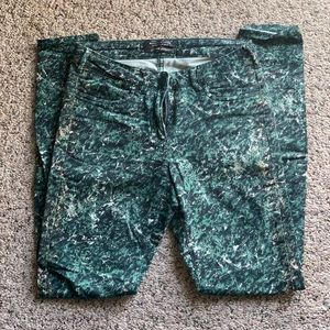 Maison Scotch Green Patterned Skinny Jeans